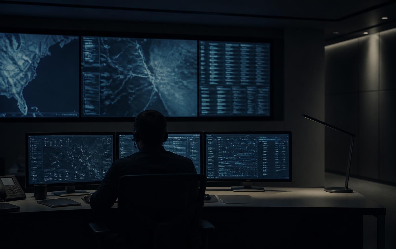 Sovereign operations centre with data displays